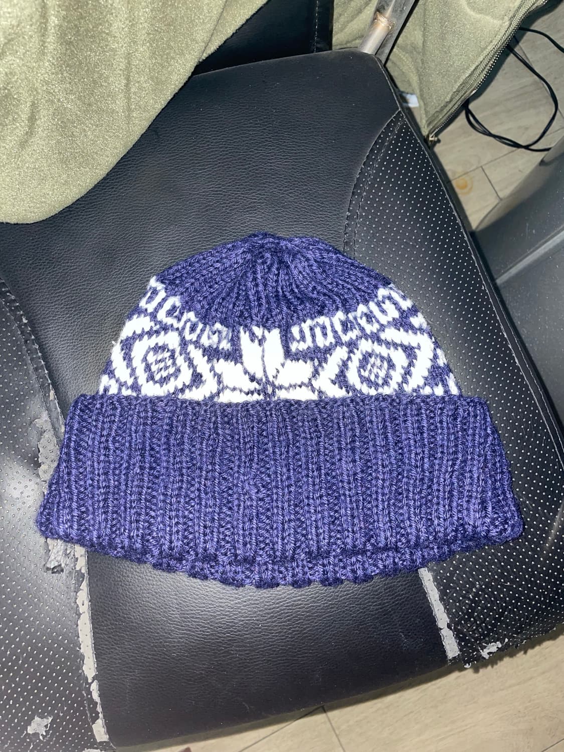 일본 갸루 노르딕 니트 털모자 상품이미지2