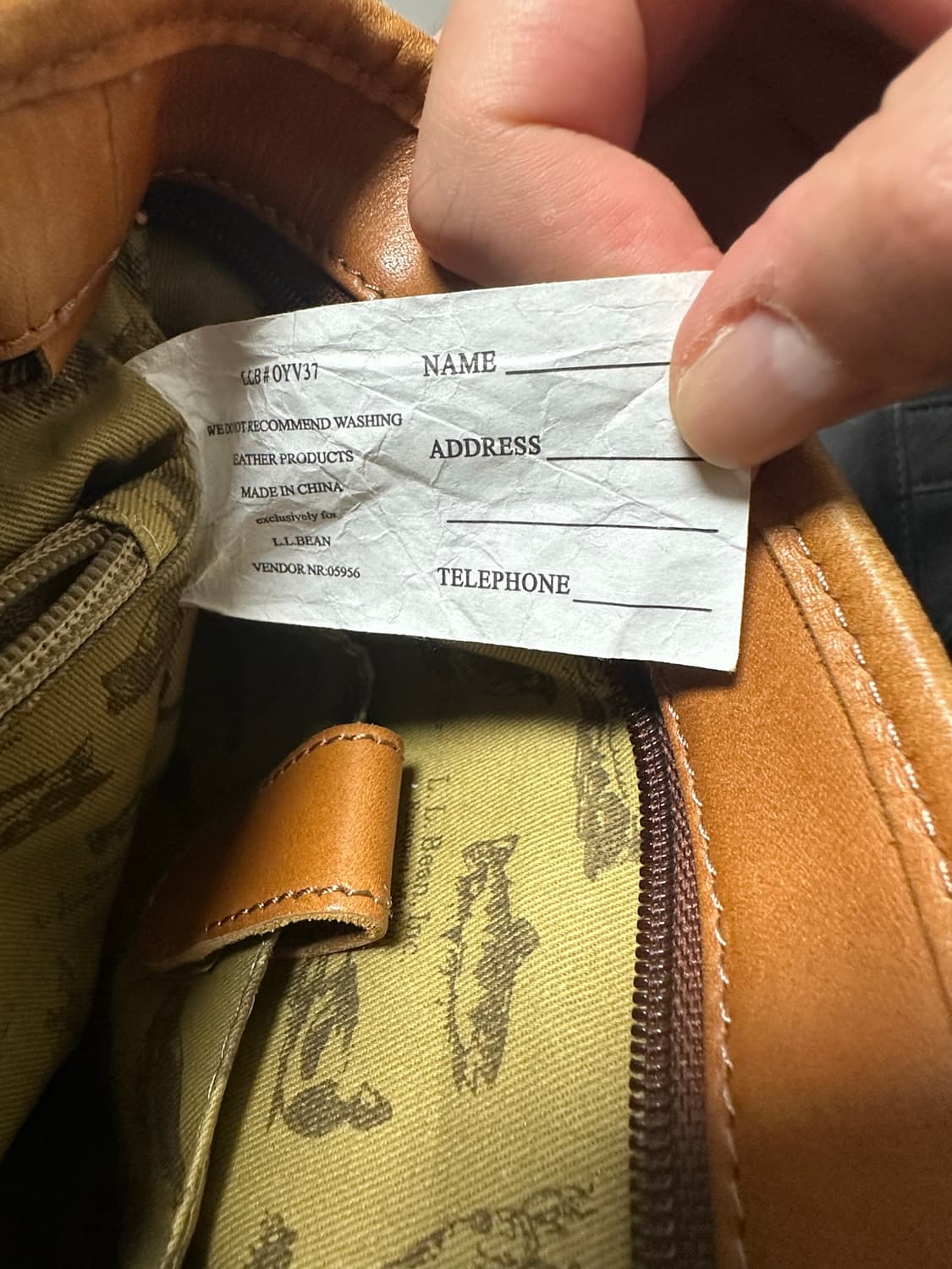 L.L.Bean 엘엘빈 카멜 베이지 레더 토트백 상품이미지9