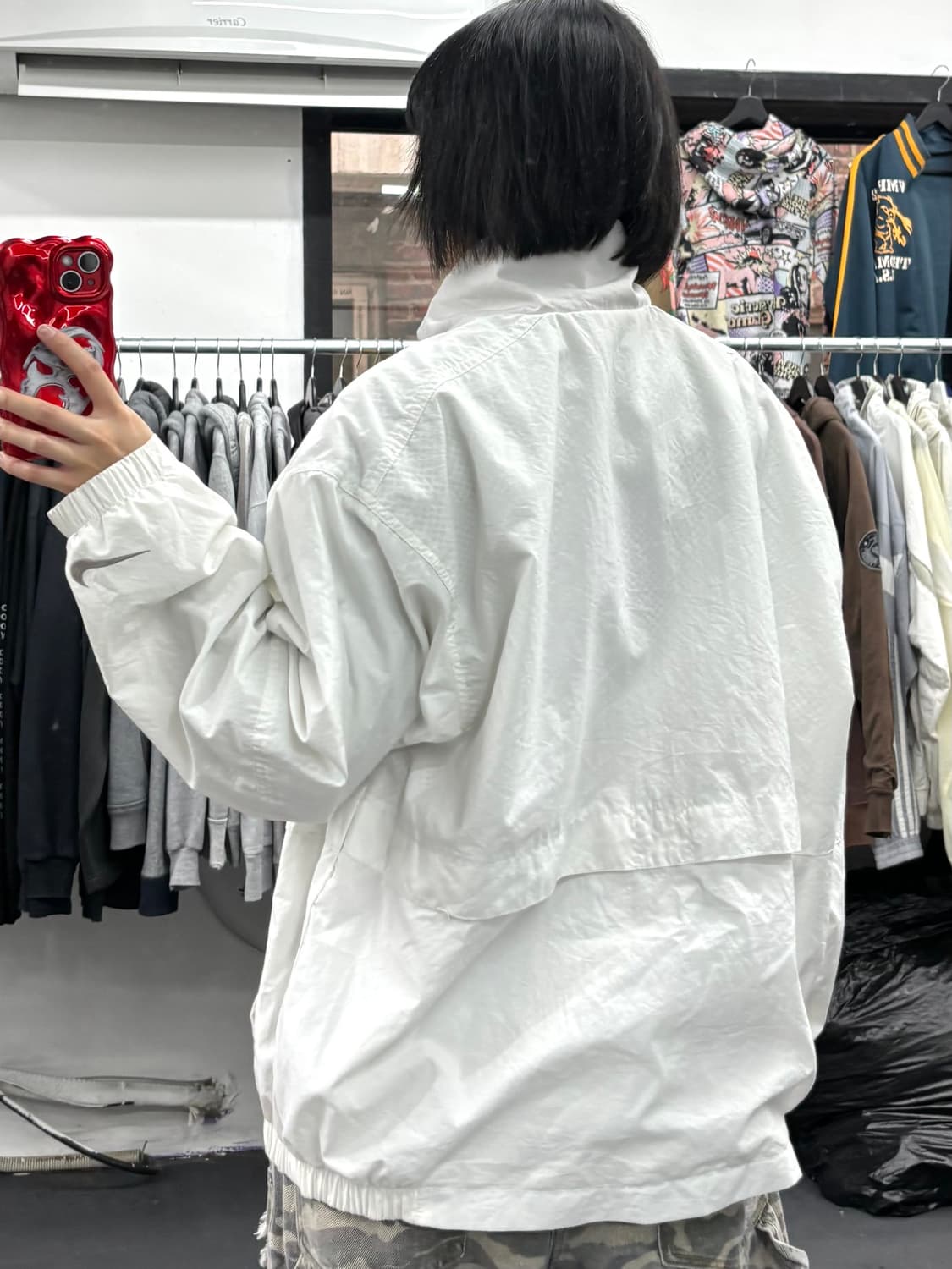 나이키 올드스쿨 화이트 바람막이 상품이미지5