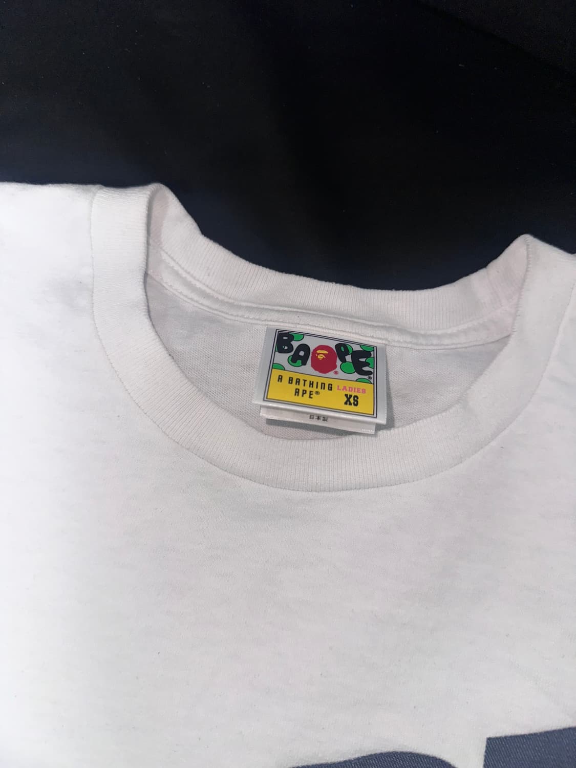 BAPE 베이프 데님 스타 로고 티셔츠 화이트(w) 상품이미지4