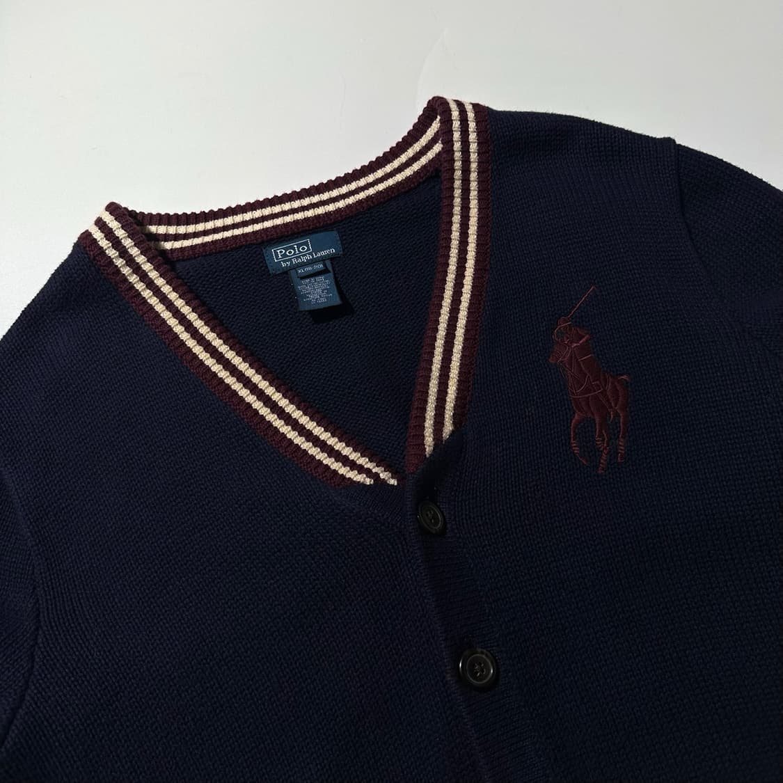 폴로 랄프로렌 빅포니 니트 가디건 네이비 상품이미지3