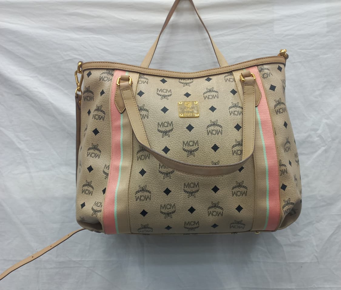 MCM 로고 토트백 겸 숄더백 상품이미지3