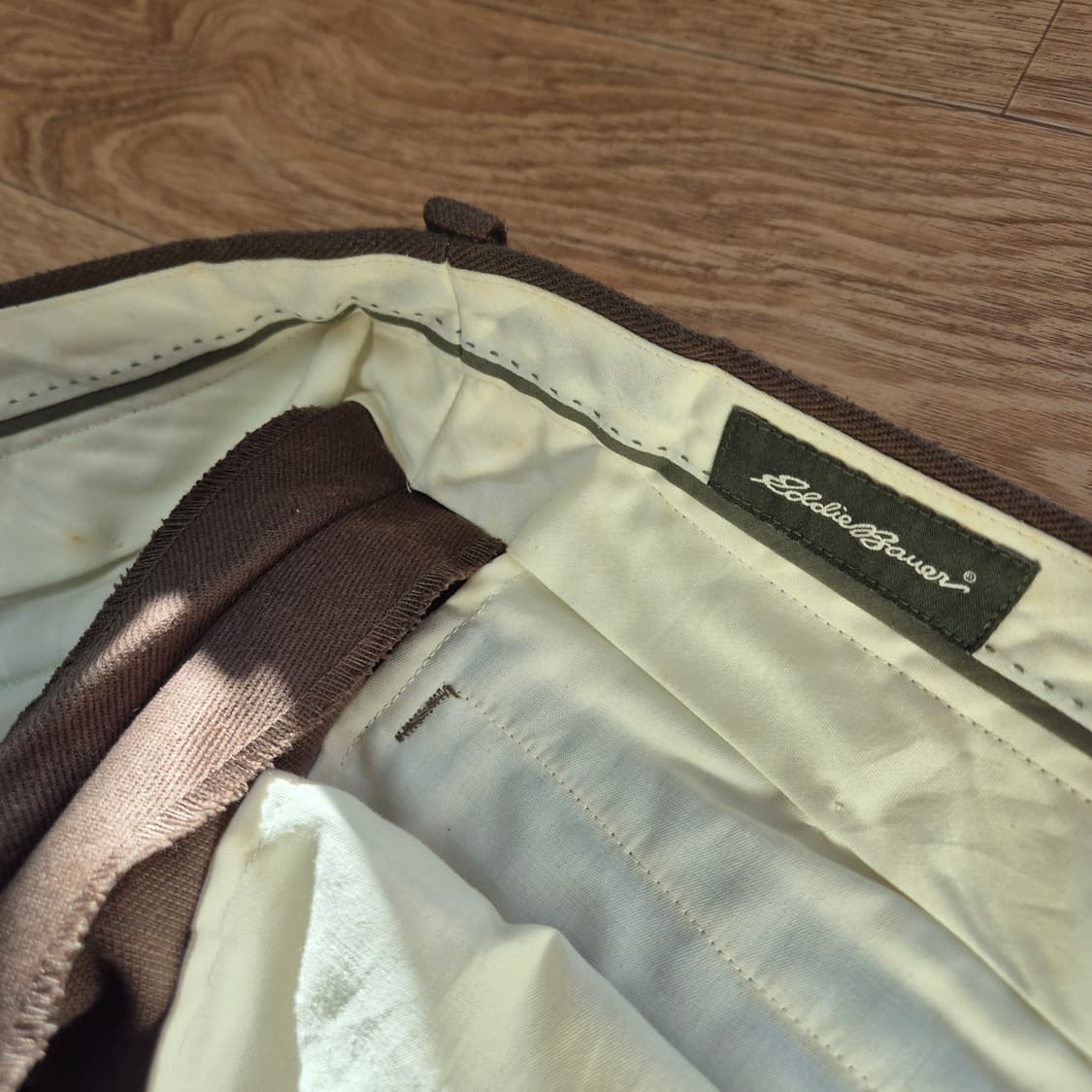 에디바우어 투턱 트라우저 팬츠 브라운 30 상품이미지3