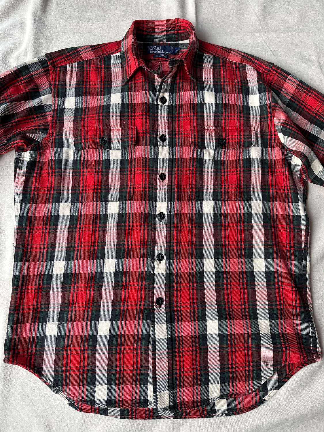 폴로 헤비코튼 타탄체크 워크셔츠 WHITFIELD M 상품이미지6