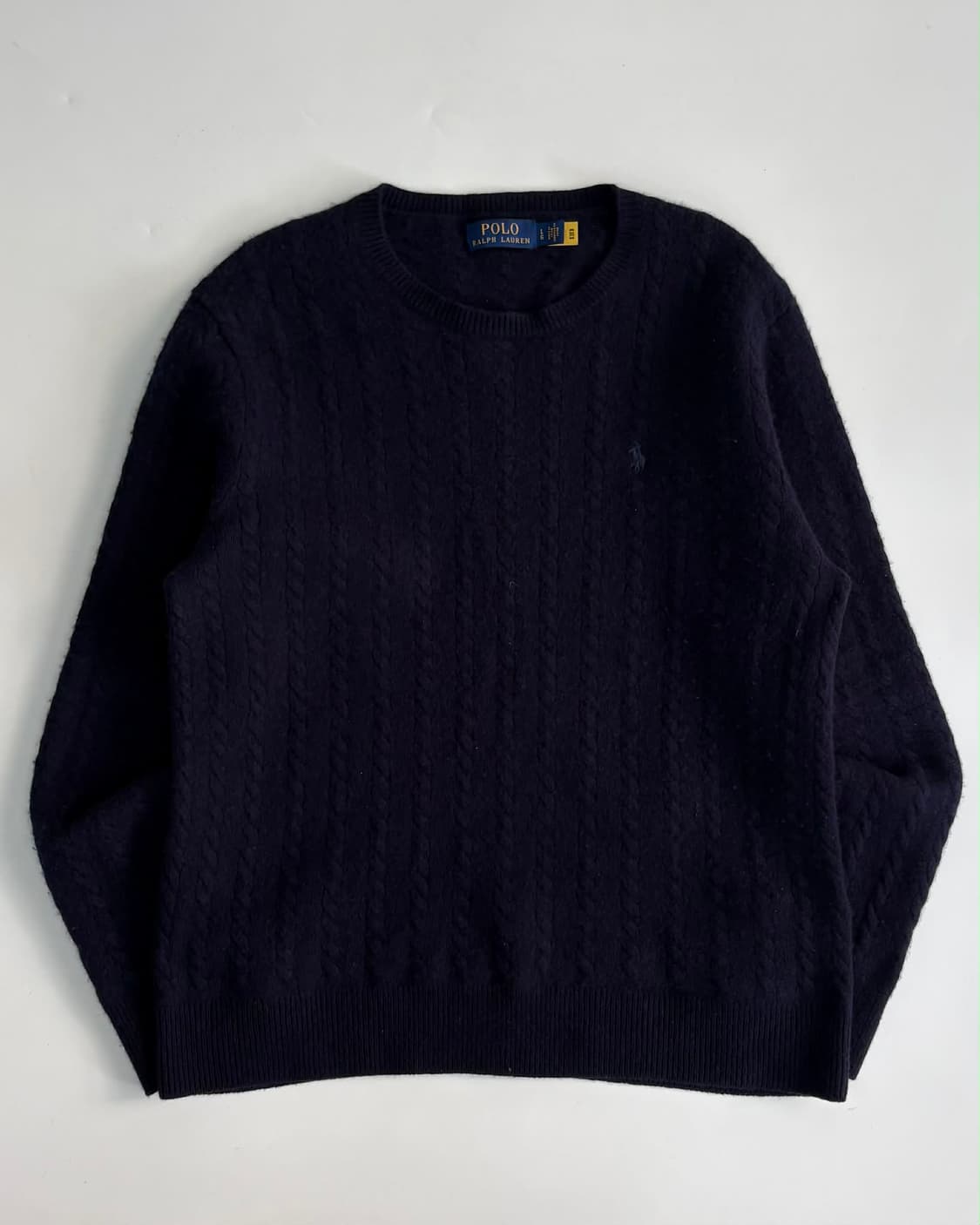 [L] 폴로 랄프로렌 네이비 케이블 울 블렌드 니트 상품이미지1