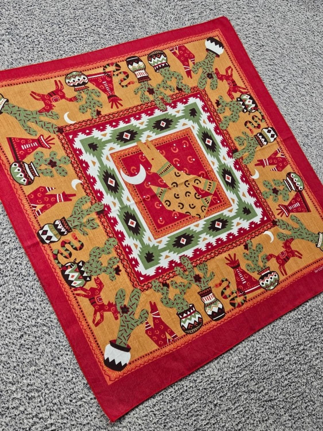 USA 아즈텍 나바호 선인장 반다나 ( 52X52 ) / 11718 상품이미지2