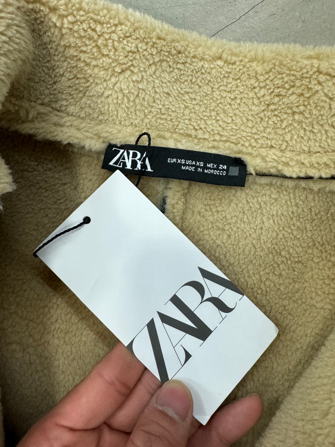 자라 무스탕 새상품 XS 상품이미지3