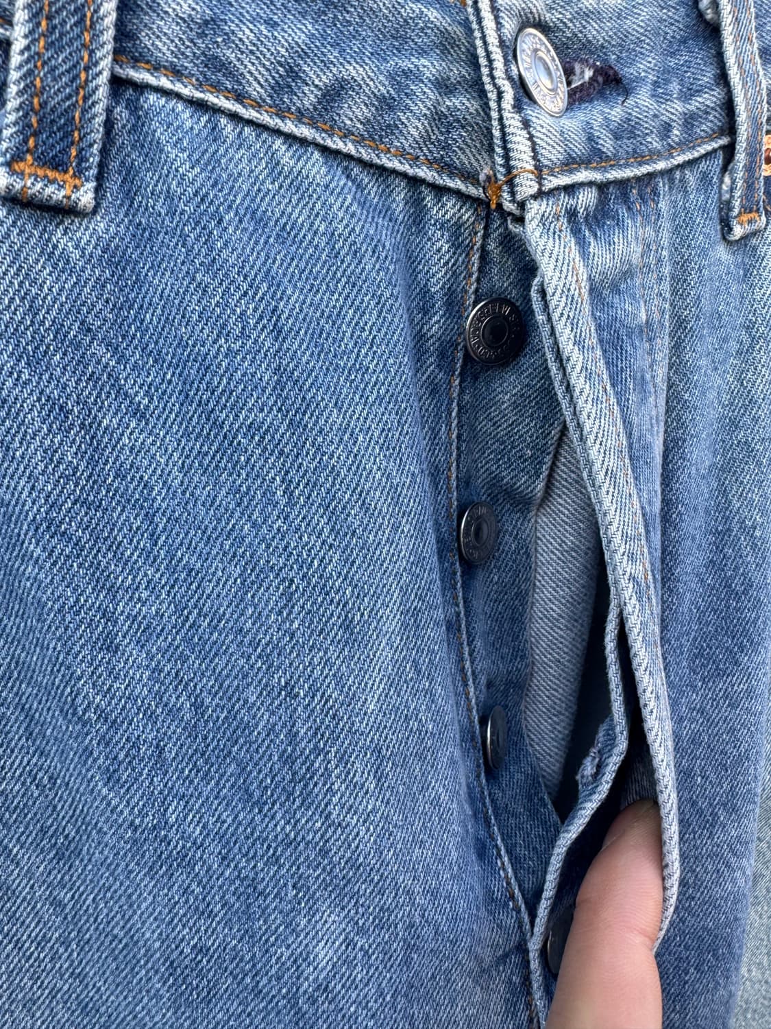 90s 리바이스 빈티지 501xx 워싱 데님 팬츠 34 상품이미지4