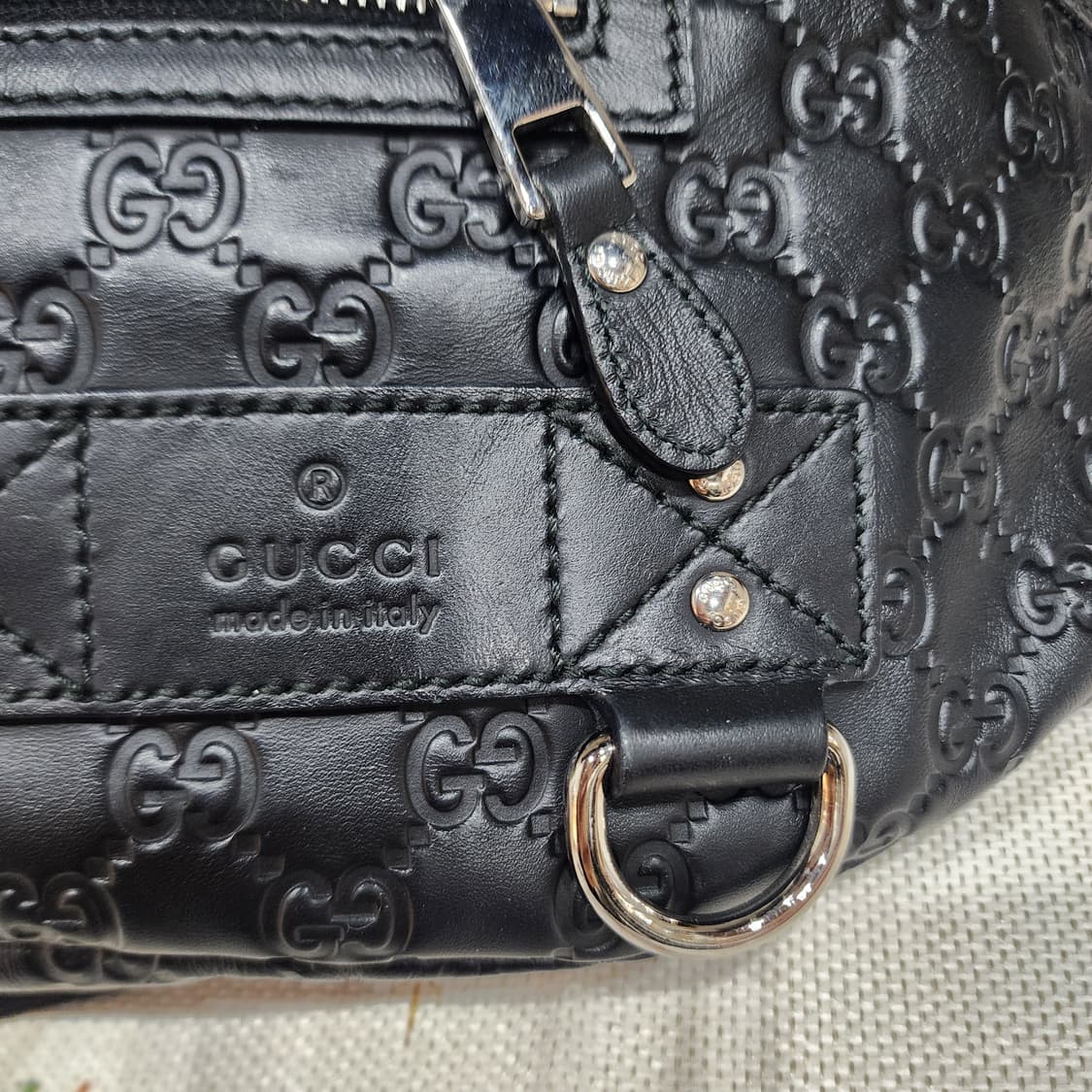 구찌 시마 레더 블랙 남성 크로스백&힙색 상품이미지3