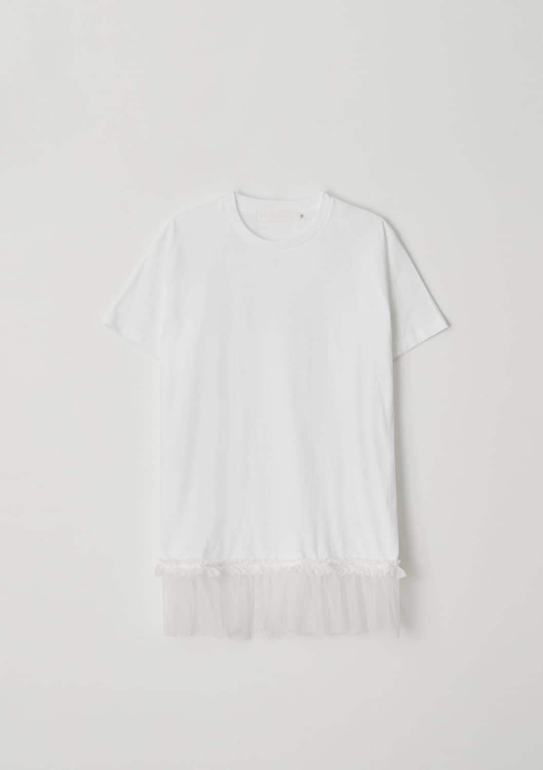 마조네 SHIRRING DETAIL T-SHIRT_WHITE 상품이미지3