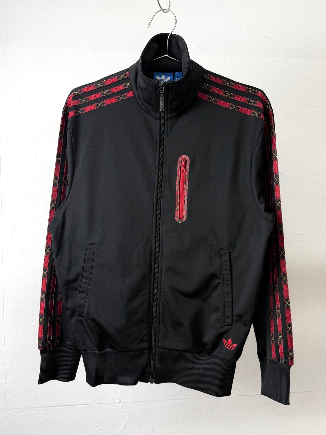 아디다스 타탄 체크 파이어버드 집업 저지 상품이미지2