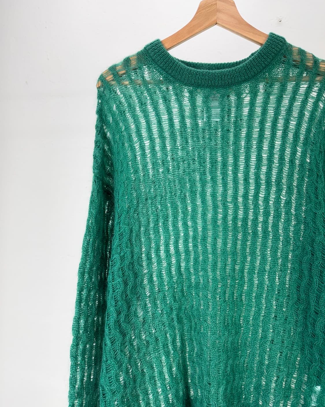 리버 그린 로드리 네트 시스루 니트 스웨터 상품이미지2