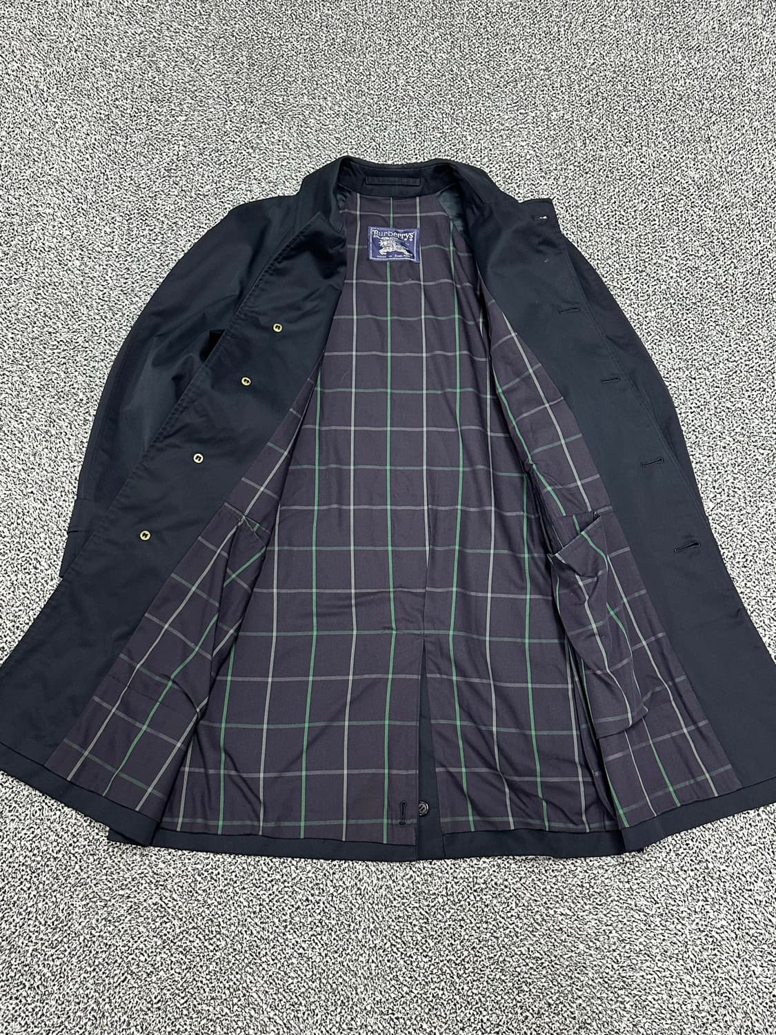 [ 버버리 ] 정품 / 남성95 / 네이비 트렌치 코트 상품이미지3