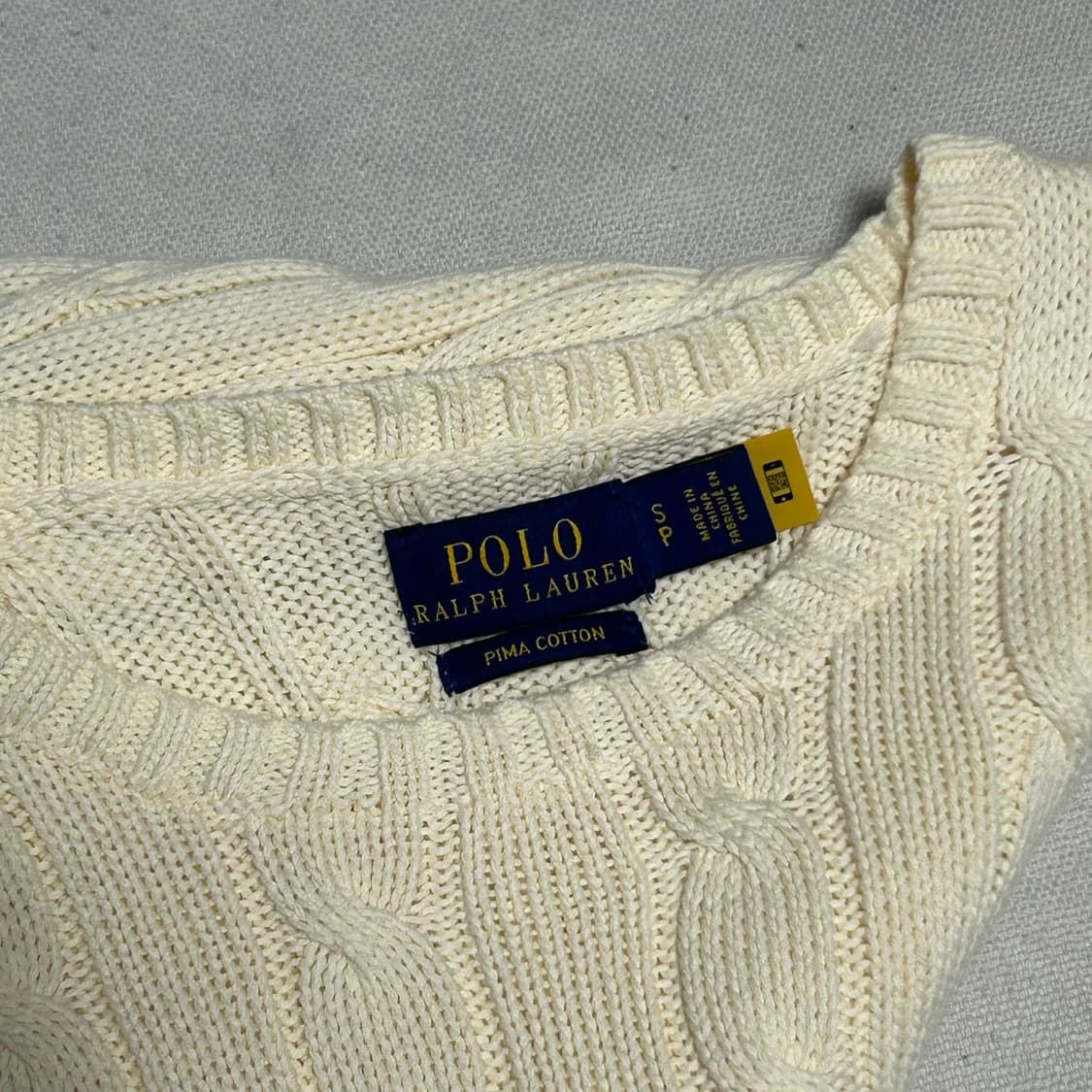 S 폴로랄프로렌 피마 코튼 슬림핏 여성용 케이블 니트 상품이미지4