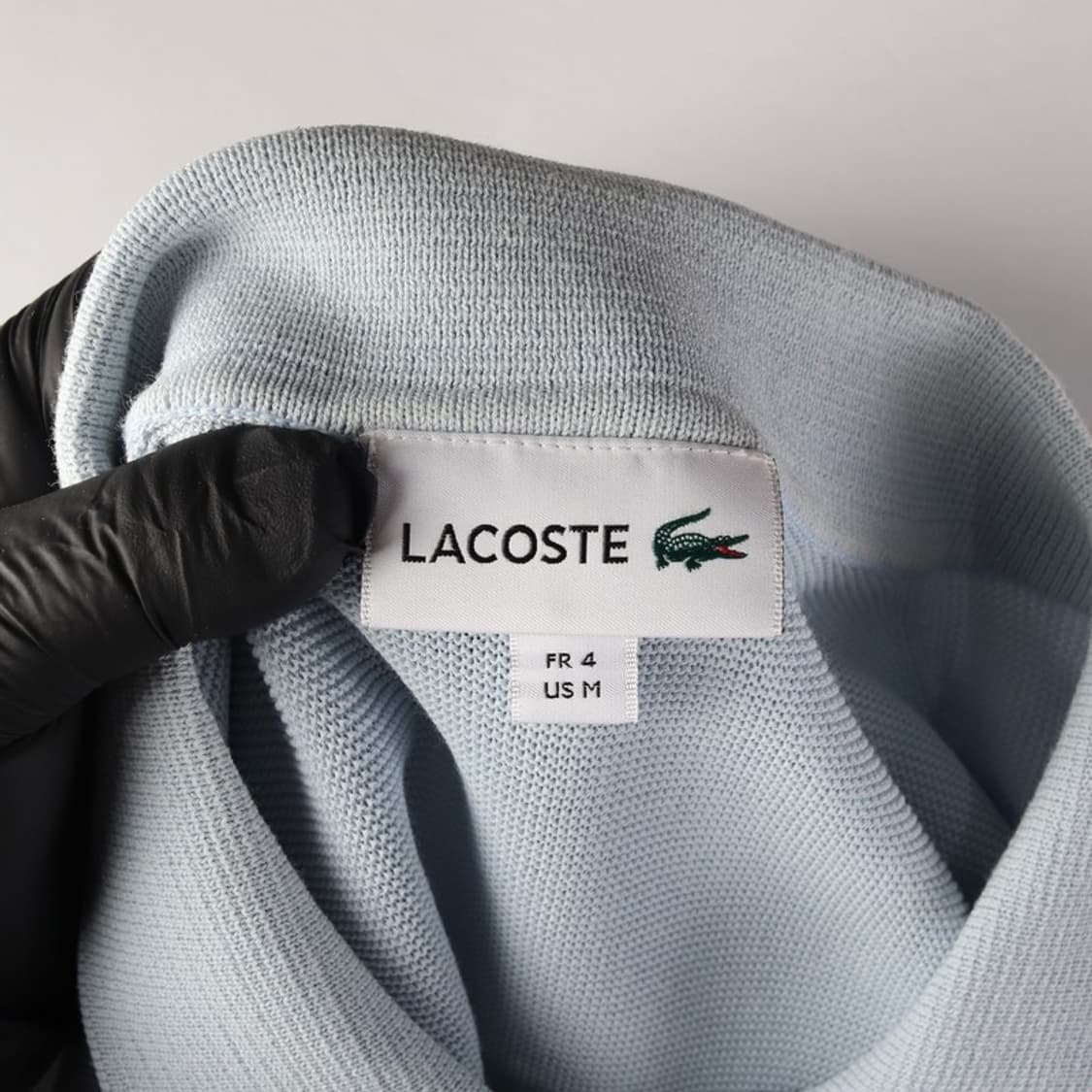 라코스테 스카이블루 코튼 니트 반팔 폴로 셔츠 4 상품이미지5