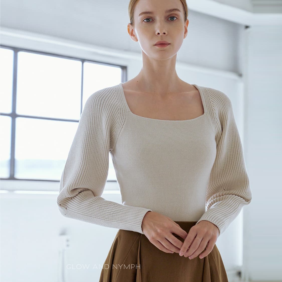 글로우앤님프(GLOW AND NYMPH) 하찌니트 55-66 새상품 상품이미지1