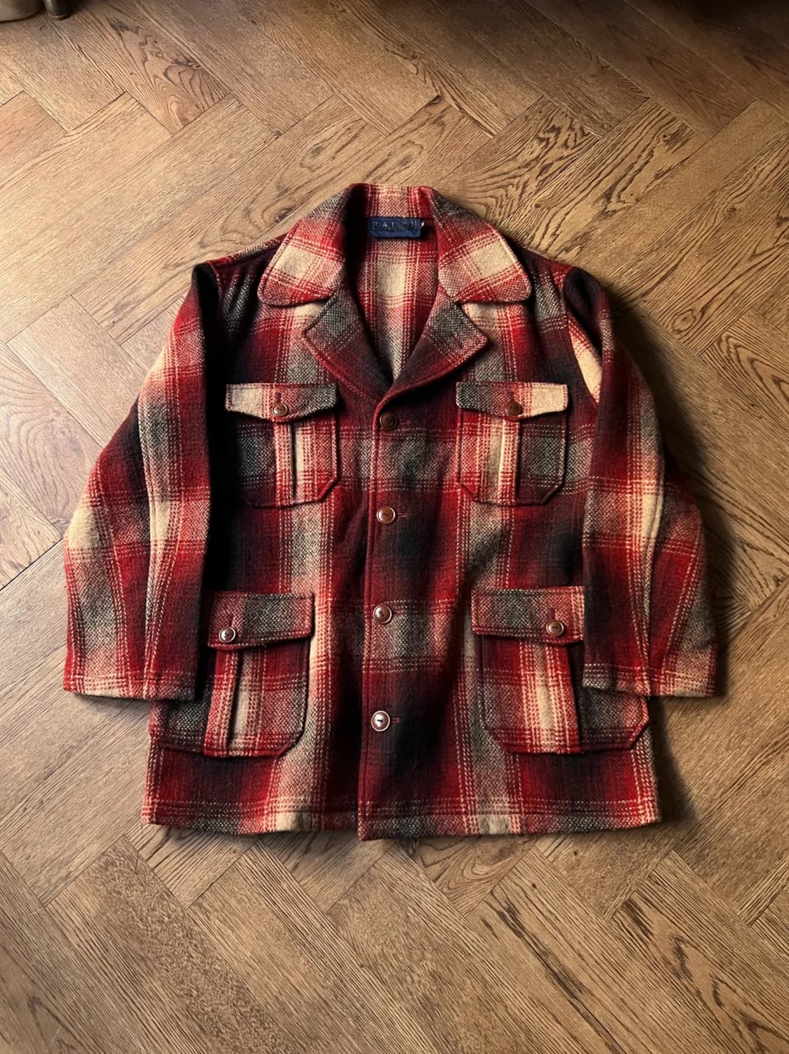 [M]랄프 랄프로렌 레드 타탄체크 울 자켓 상품이미지1