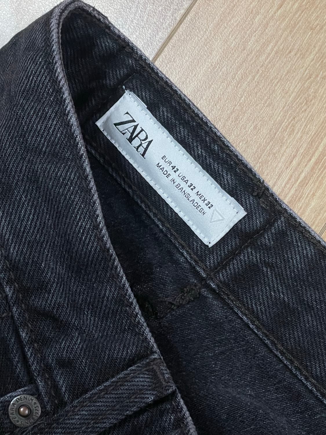 자라 데님 배기진 블랙 32 상품이미지3
