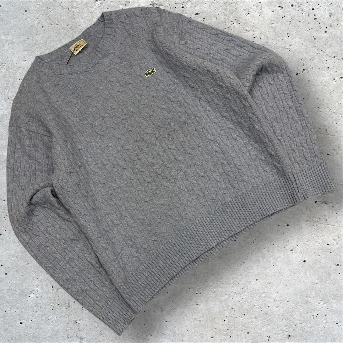 [95] 라코스테 재팬 케이블 니트 스웨터 스카이블루 C227 상품이미지1