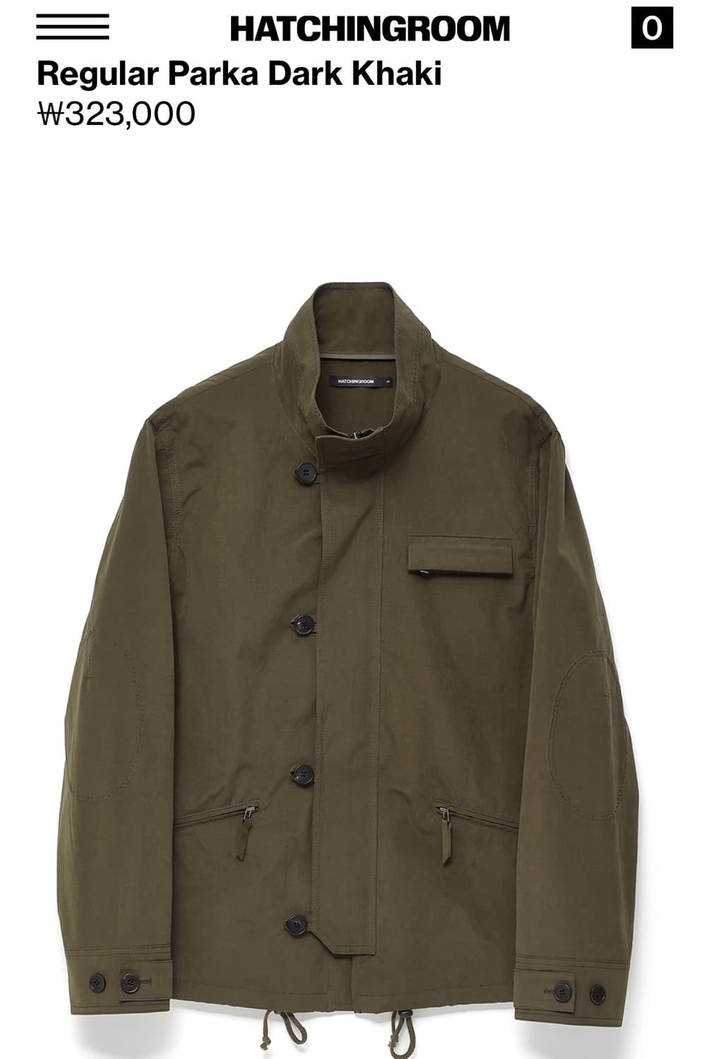 구매) 해칭룸 레귤러 파카 3size 상품이미지1