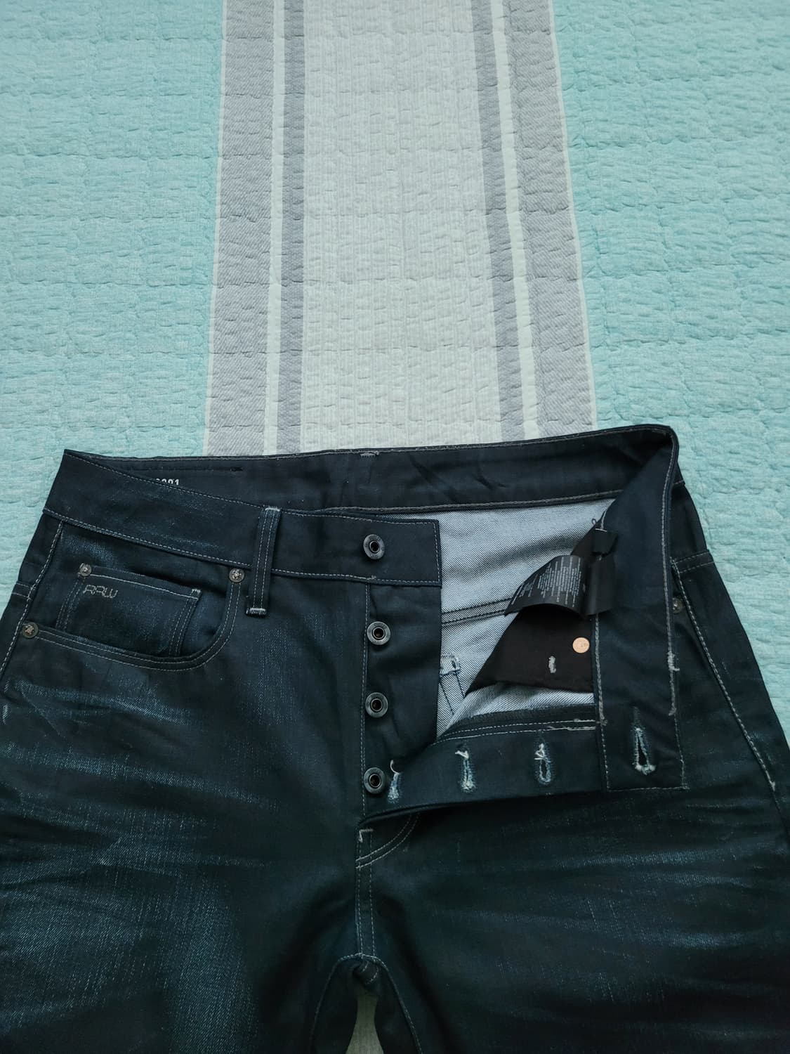 지스타로우 Gstarraw. 3301 다크블루워싱 반코팅진. 32사이즈 상품이미지2
