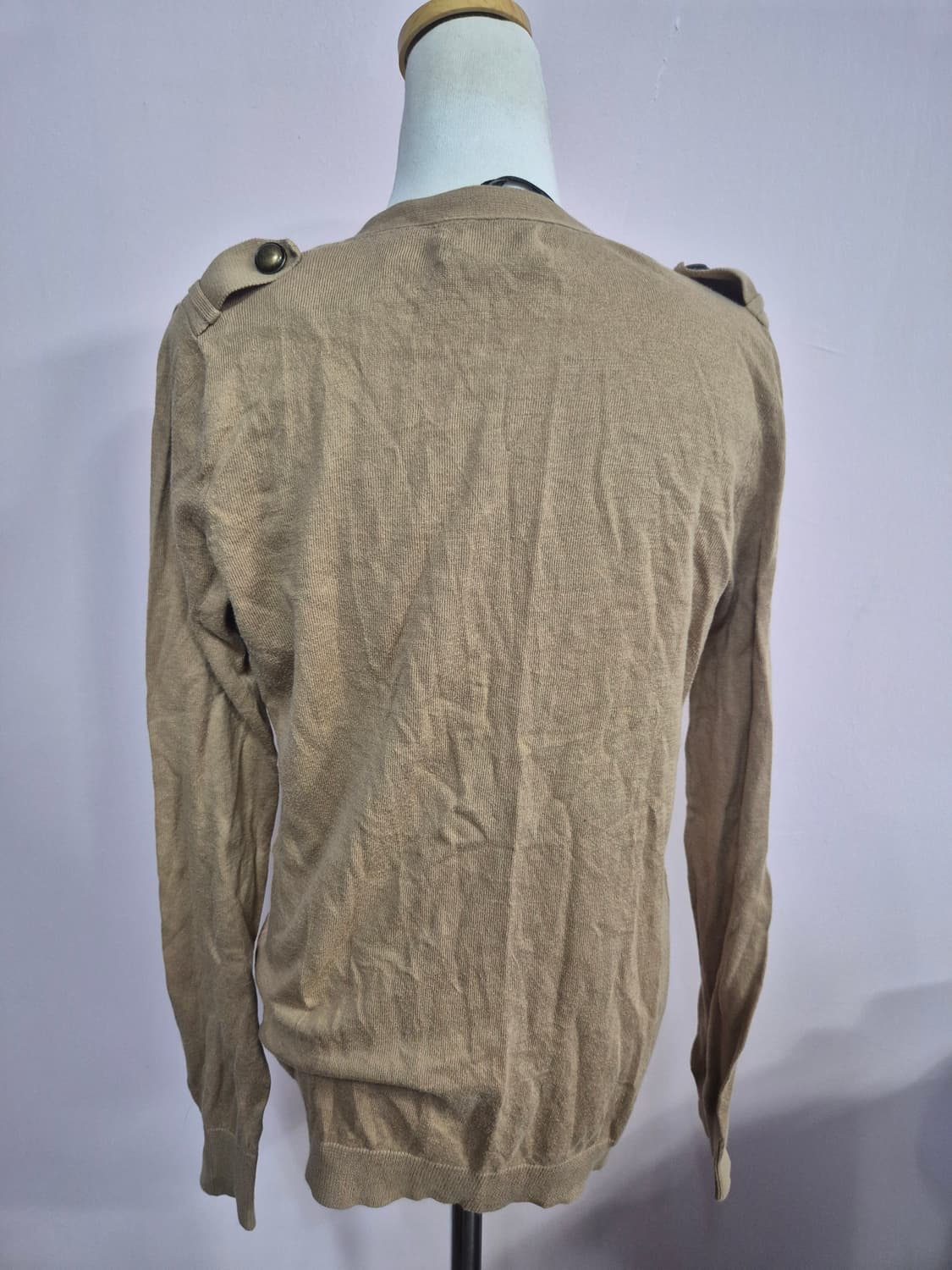 마시모두띠 베이지색 브이넥 니트 가디건 상품이미지2