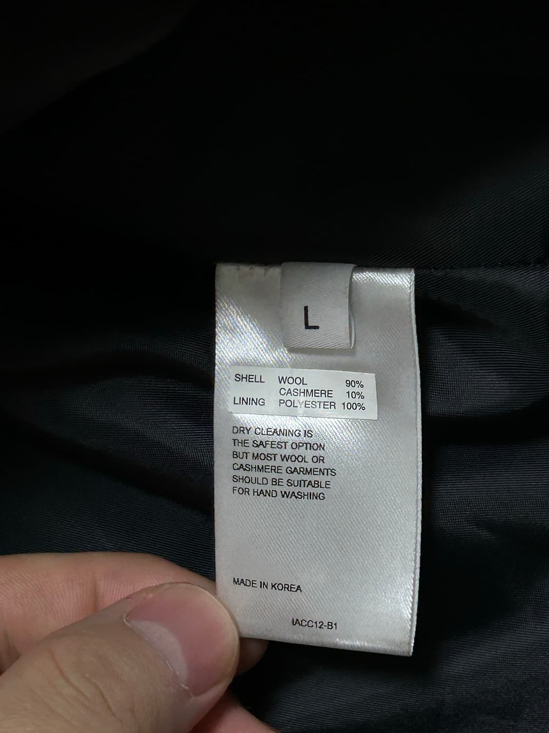 current 커렌트 캐시미어 후드 코트 네이비 L 상품이미지3