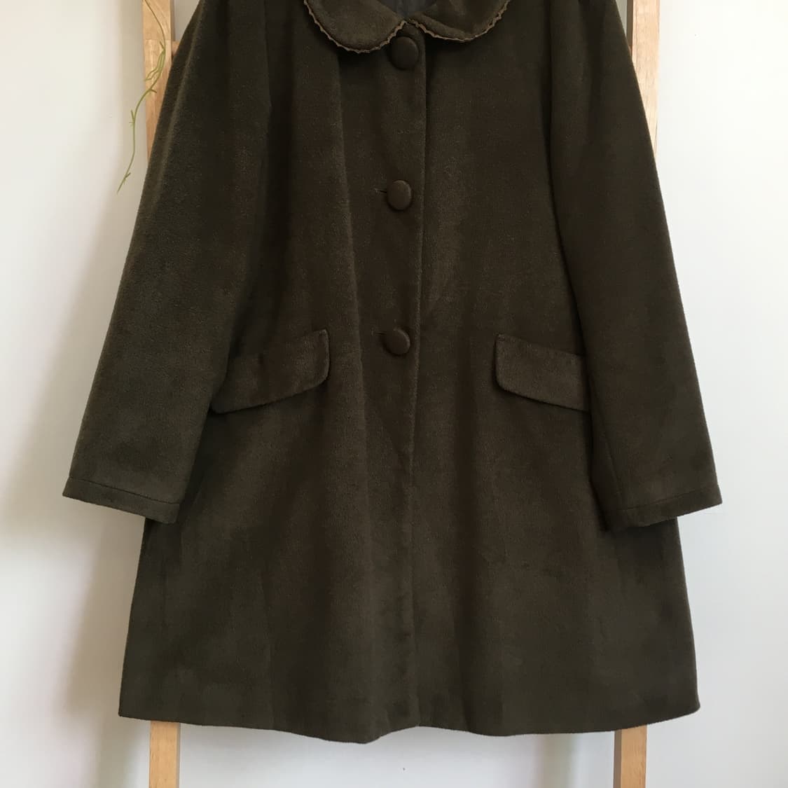 JPN/ 모리걸코트 둥근카라코트 카키코트 모리룩코트 에이라인코트 반코트 상품이미지3