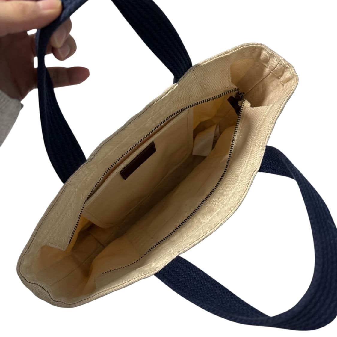 폴로 랄프로렌 아이보리 캔버스 토트백 상품이미지4