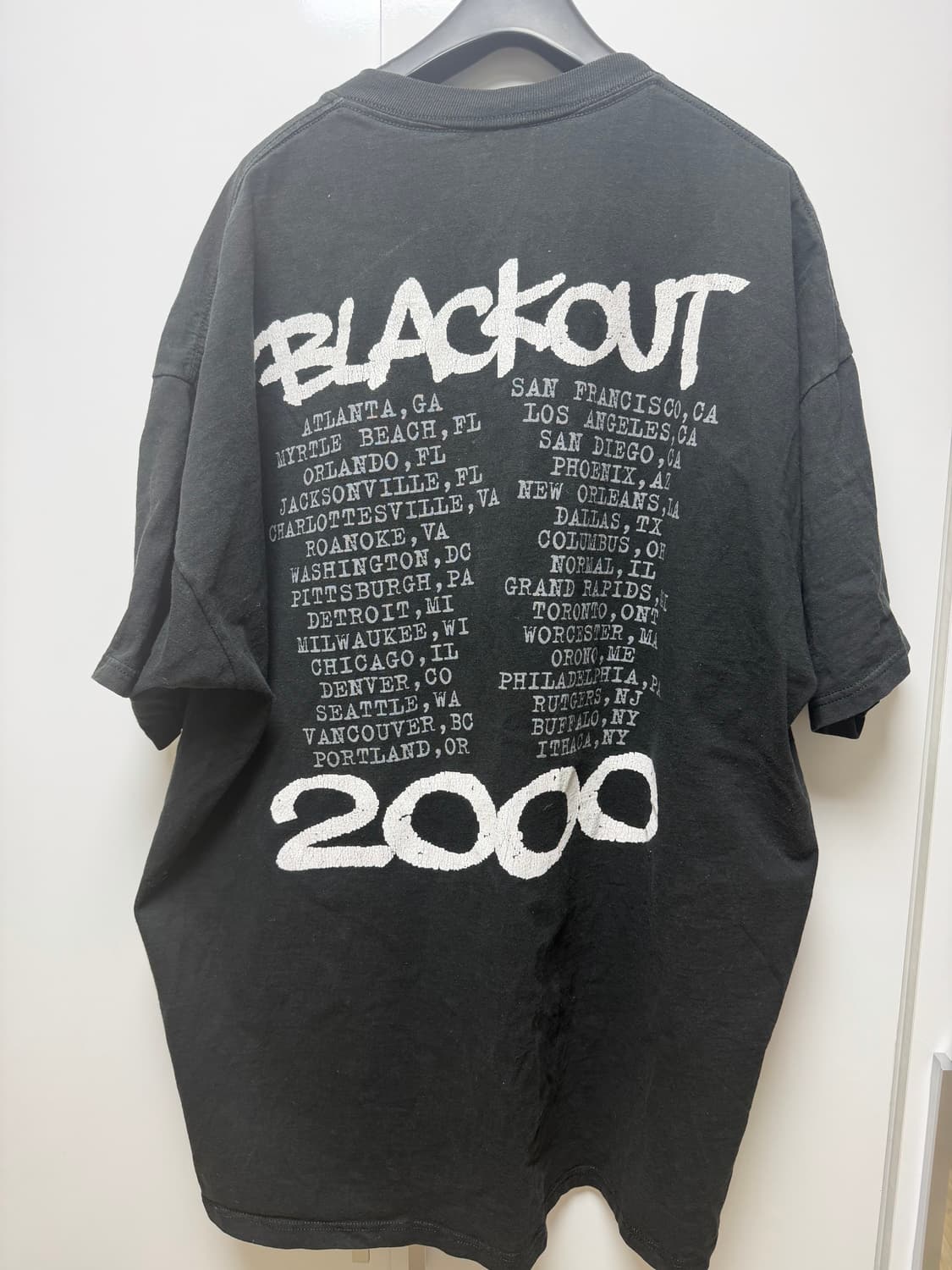 00s 우탱클랜 wutang methodman  블랙아웃 투어티셔츠2XL 상품이미지2