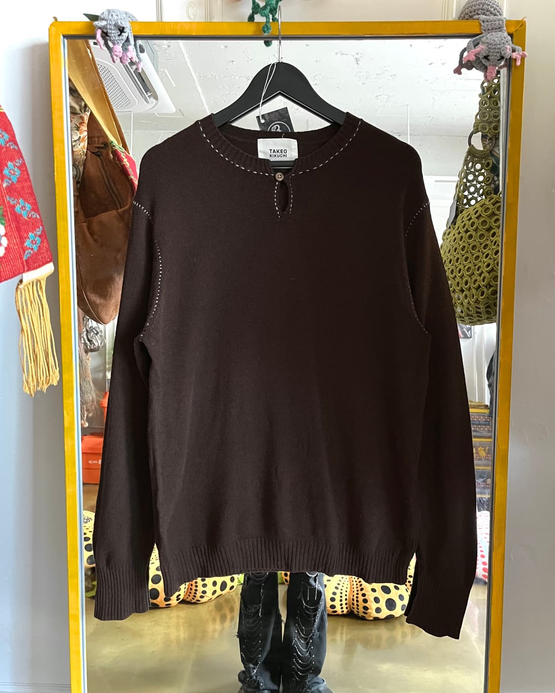 TAKEO KIKUCHI Stitch Point Wool Knit 상품이미지3