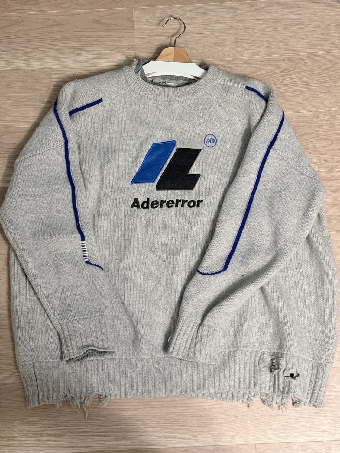 아더에러 X 자라 콜라보 그레이 니트 L-XL 상품이미지5