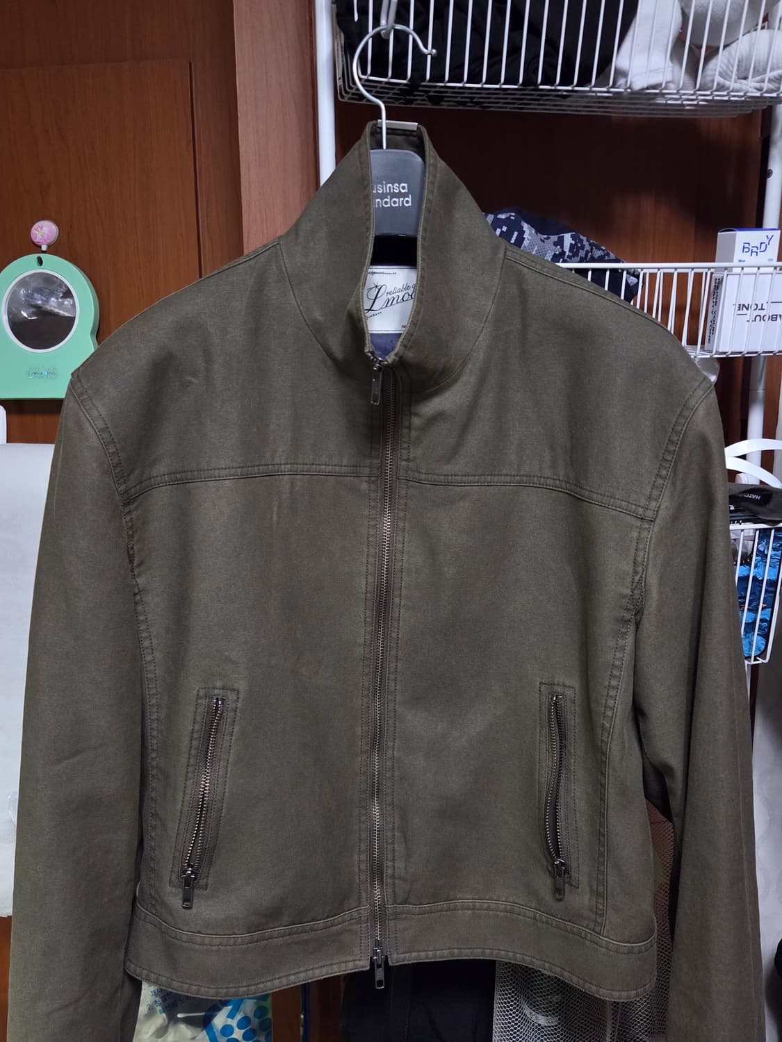 엘무드 페이즈 텐셀 트러커 자켓 카키 상품이미지2