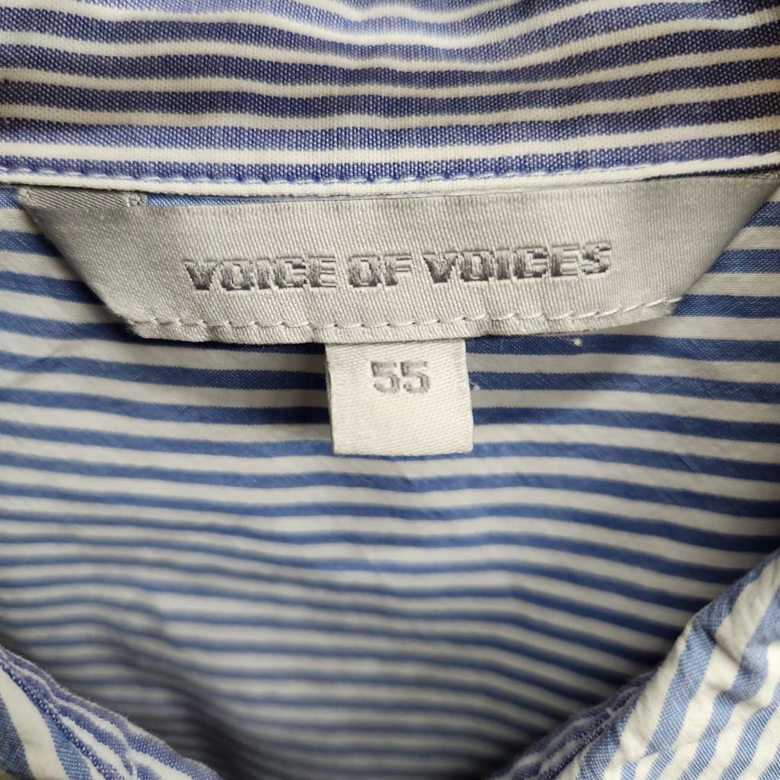 VOV 보브 원포켓 스트라이프 셔츠 반팔 블라우스 55(XL) 상품이미지5