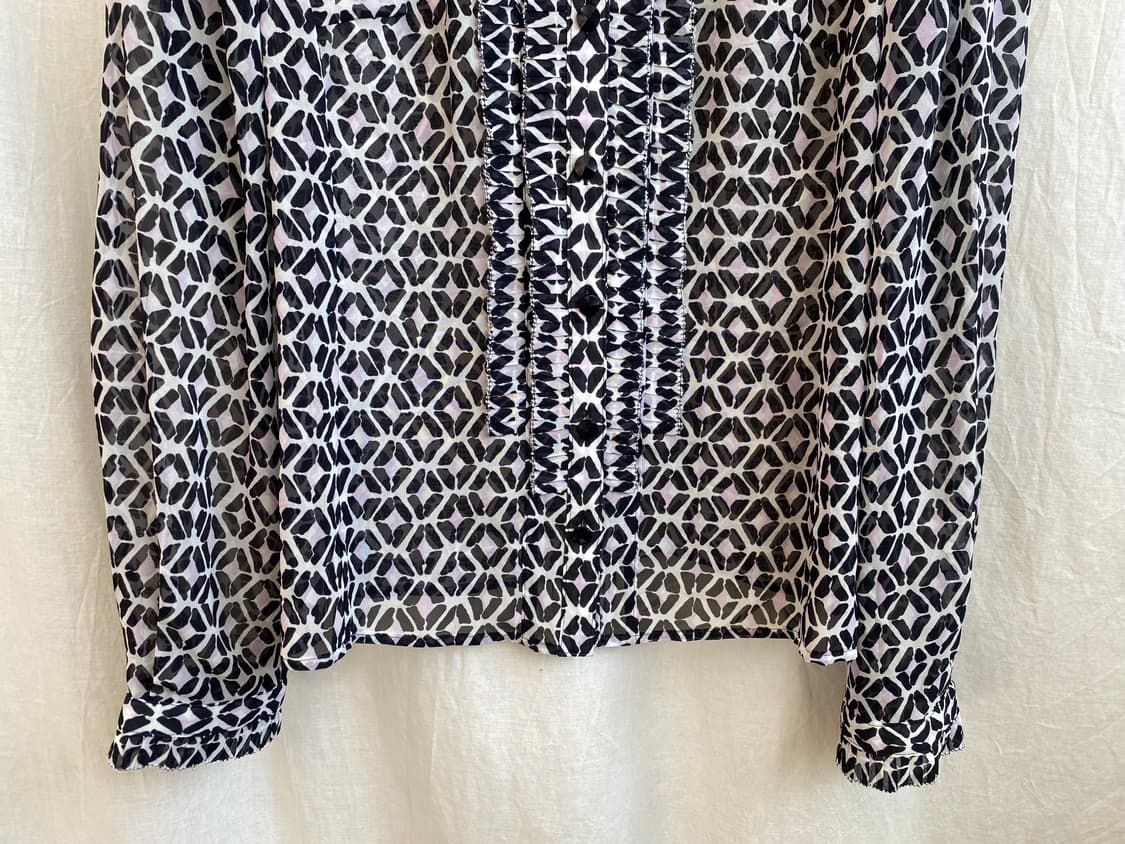 패턴 시스루 블라우스(M-L) 상품이미지3