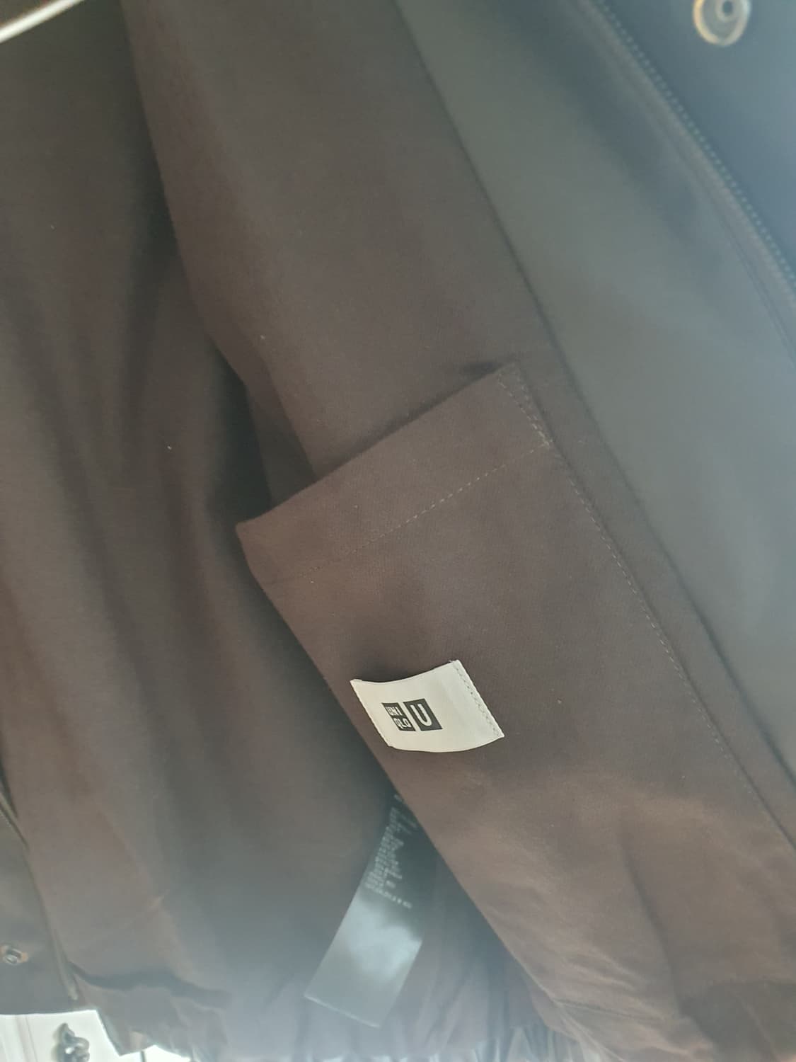 유니클로 레더 자켓 다크 브라운 상품이미지3