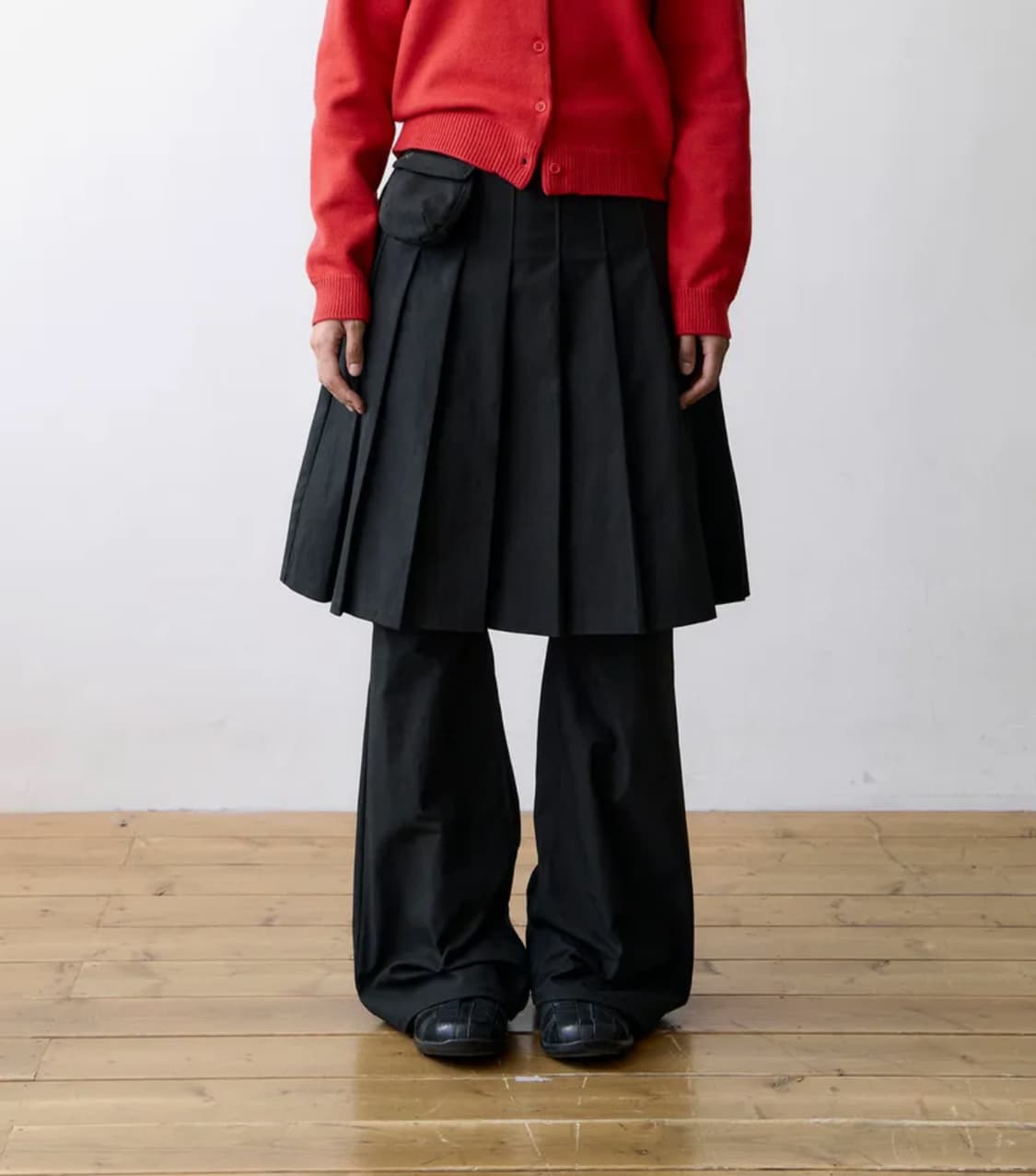 TCM skirt layered pants (black) 상품이미지1