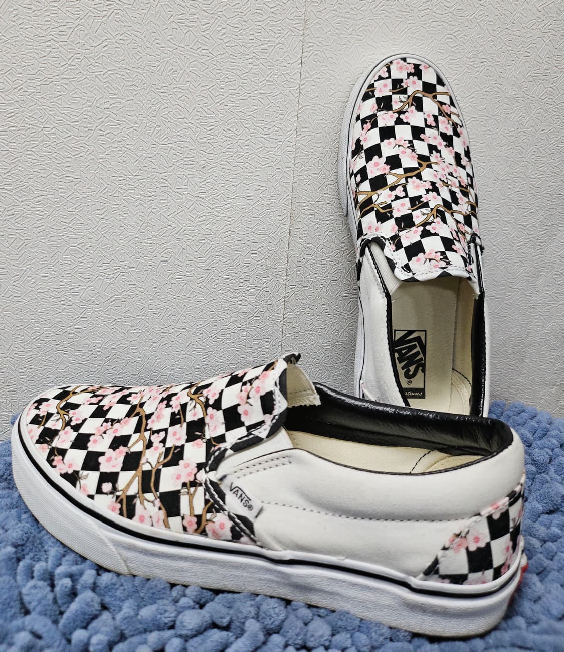 Vans 반스 체커보드 벚꽃 슬립온 스니커즈  265 상품이미지1