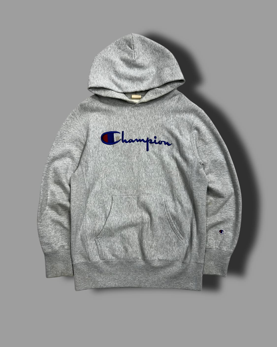 챔피온 라이트 그레이 빅로고 후드티 L 상품이미지4