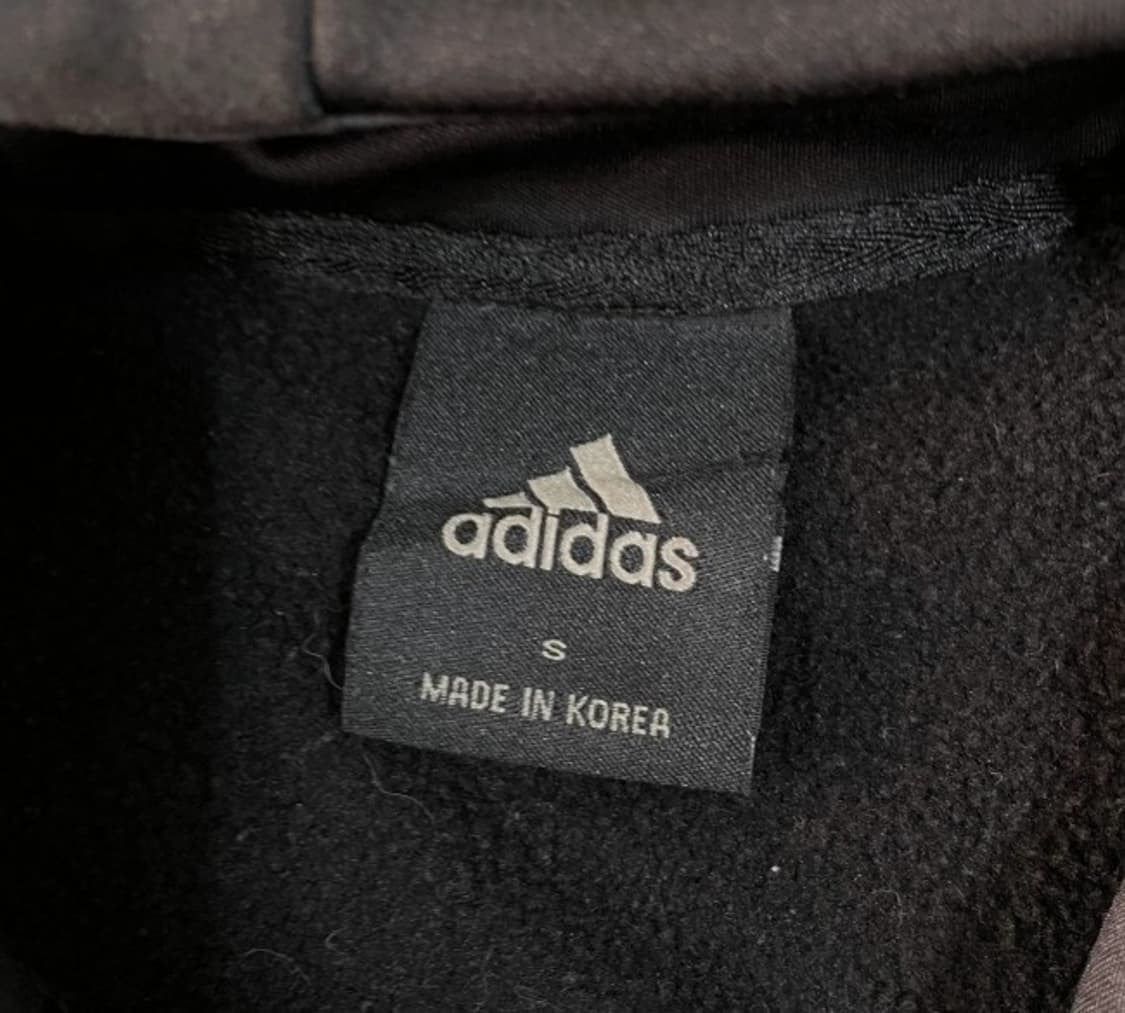 아디다스 블랙 트랙탑 후드 여자 져지집업 90/S 상품이미지3
