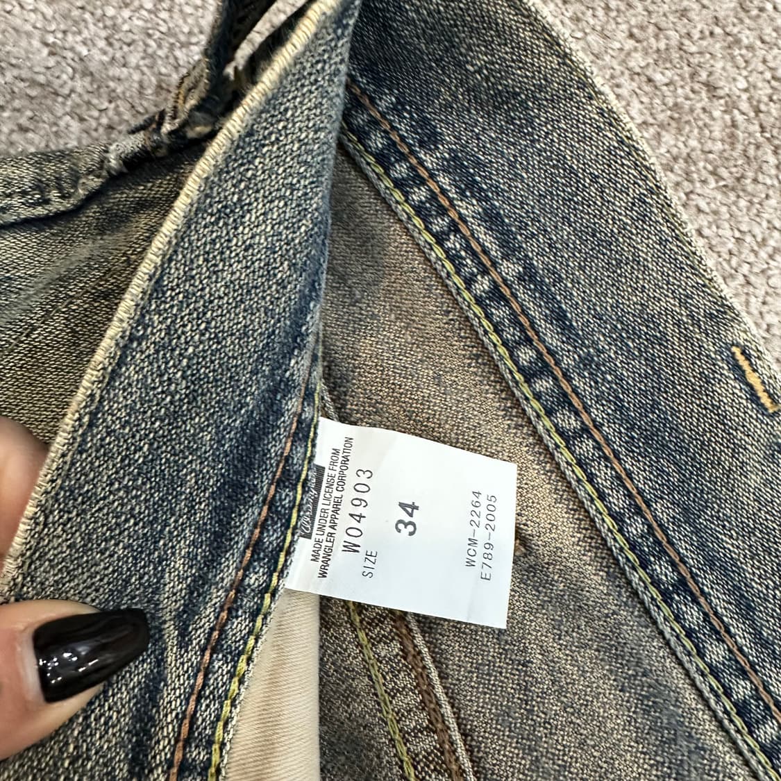 랭글러 빈티지워싱 루즈 스트레이트 데님 팬츠(34) 상품이미지5