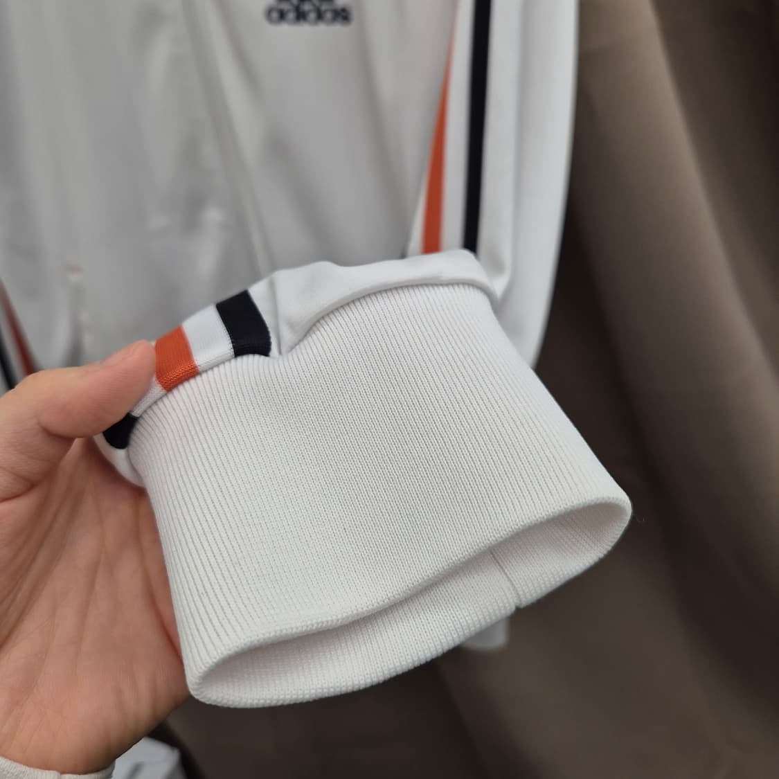 아디다스 오렌지 삼선 화이트 져지 100 상품이미지3