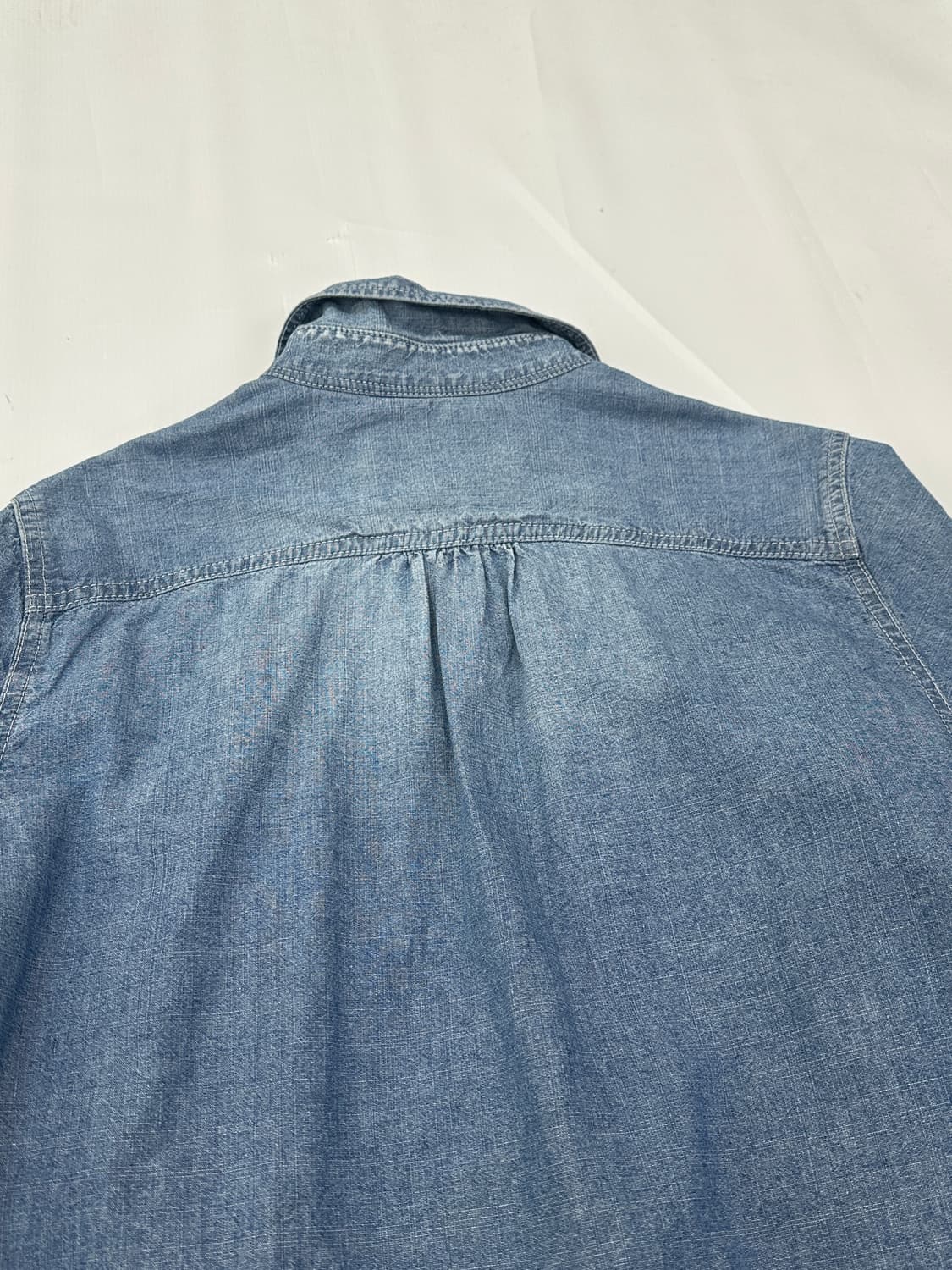 핀터깔 워싱 데님 셔츠 일본 빈티지 그런지 히피 하구미  상품이미지7