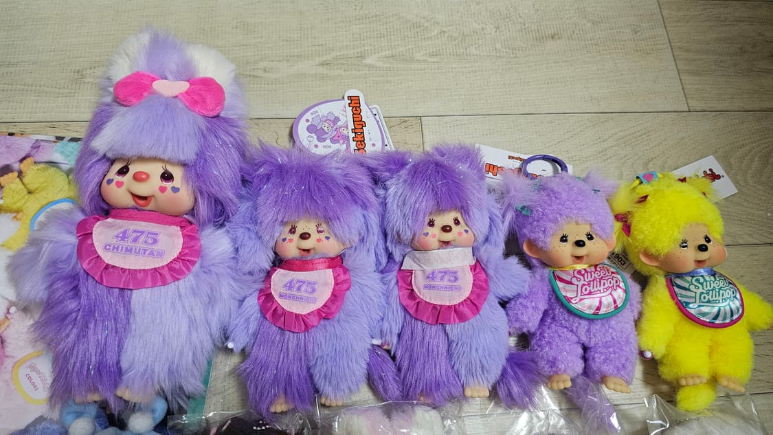 희귀)세키구치 몬치치 인형 키링 소니엔젤 히퍼(시나코.녹차.베어치치 등) 상품이미지2