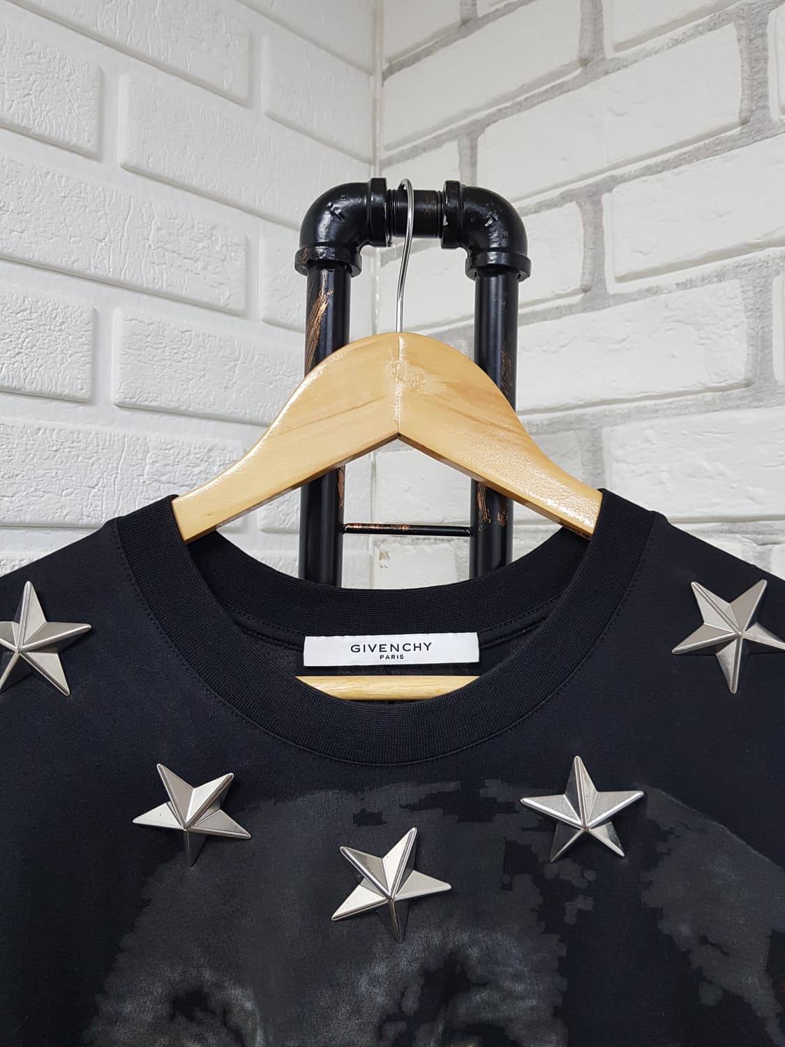 [s/정품] 지방시 로트와일러 스타 티셔츠 블랙 상품이미지2