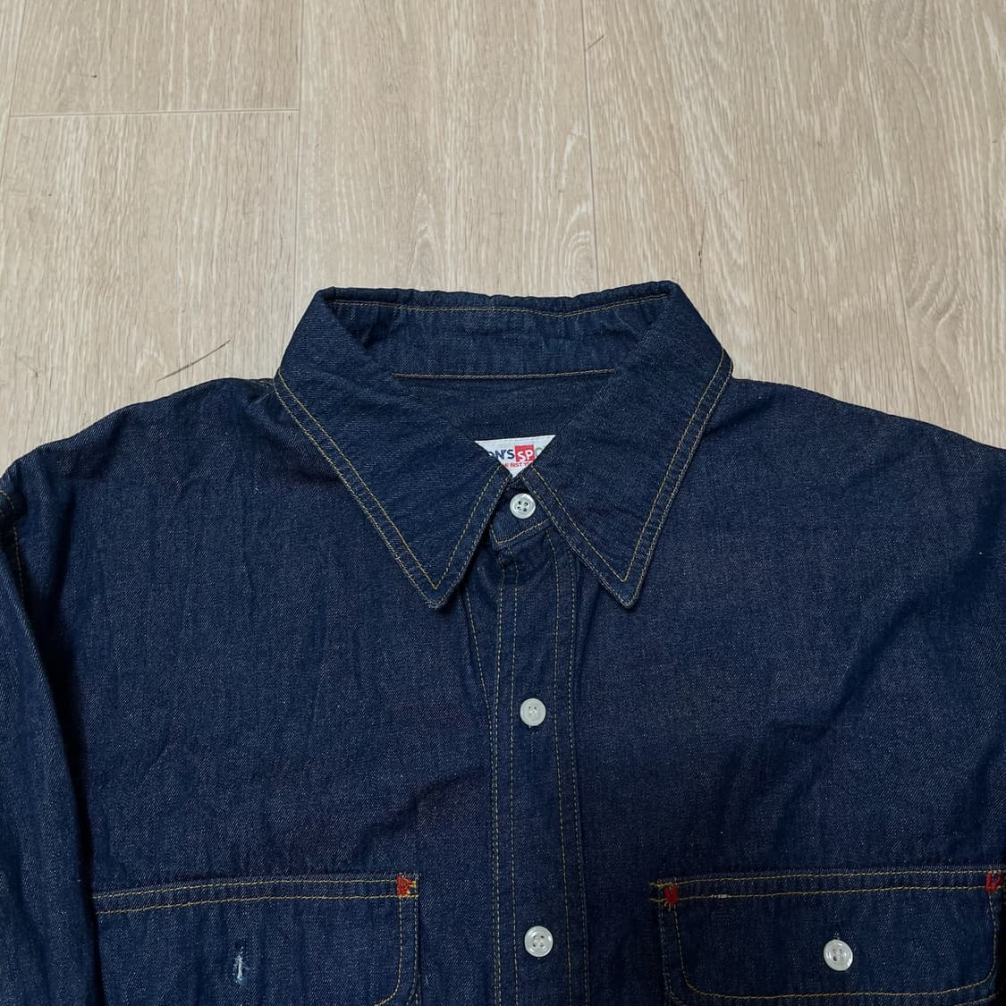 퍼슨스 스포츠 일본 빈티지 긴팔 데님셔츠 [진청] M/95 상품이미지2