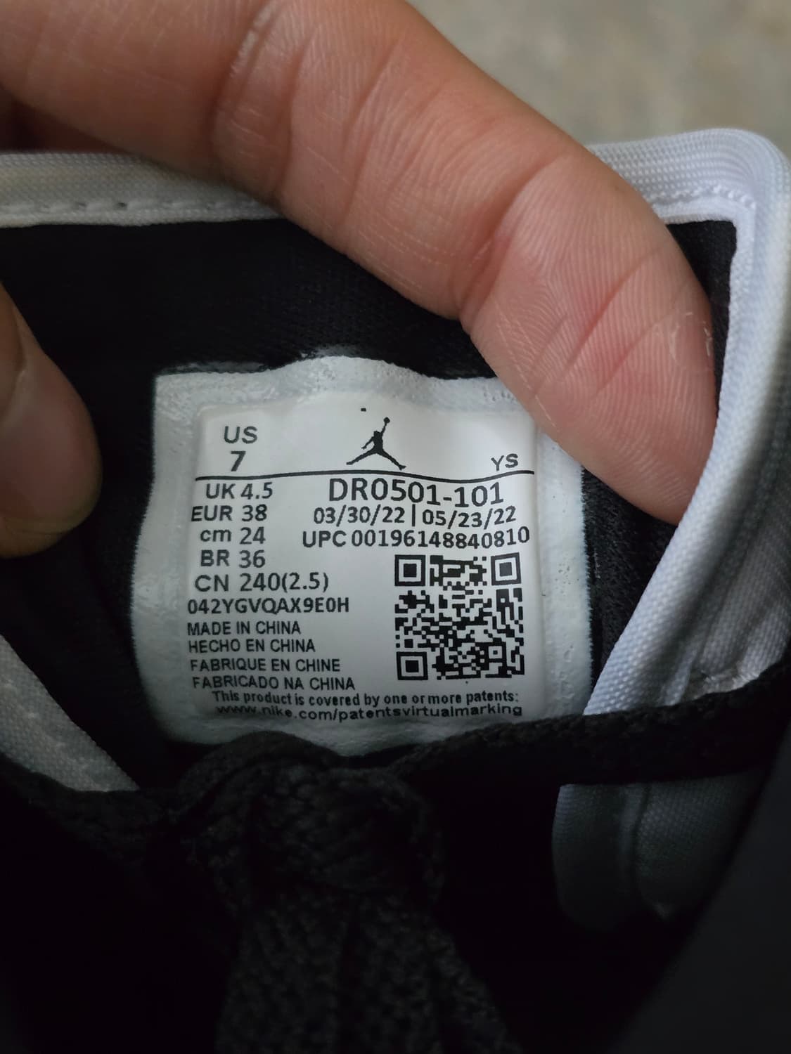 (240)나이키 에어 조던 1 미드 se 블랙 화이트 상품이미지9