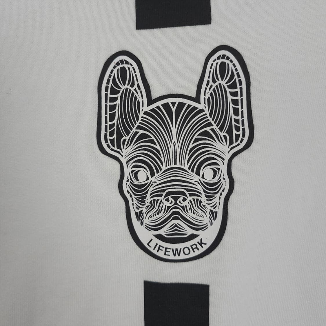 라이프워크(LIFE WORK) 프렌치불독 백프린트 맨투맨 L 상품이미지6