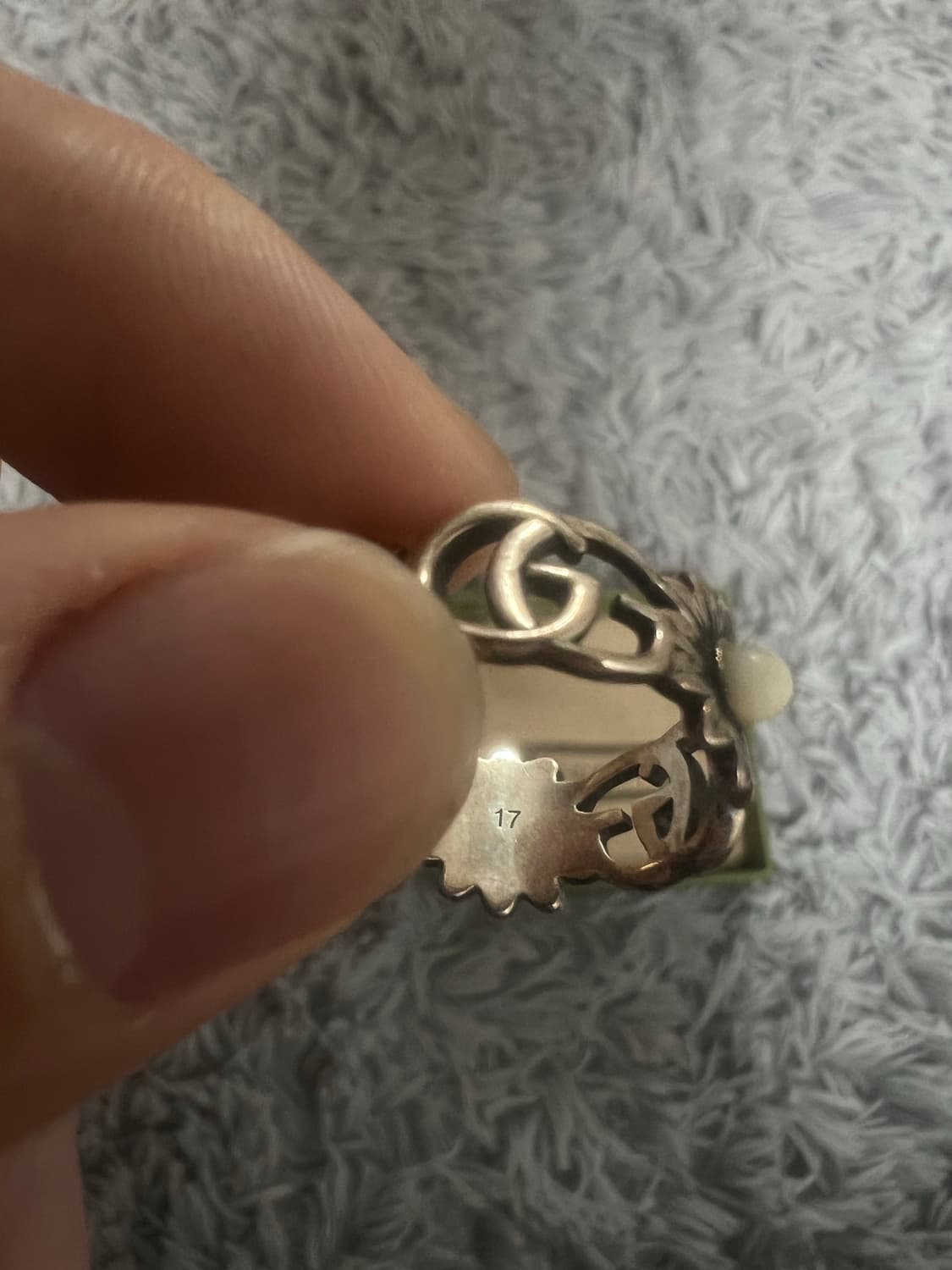 구찌 플라워 더블G 자개 링 상품이미지3