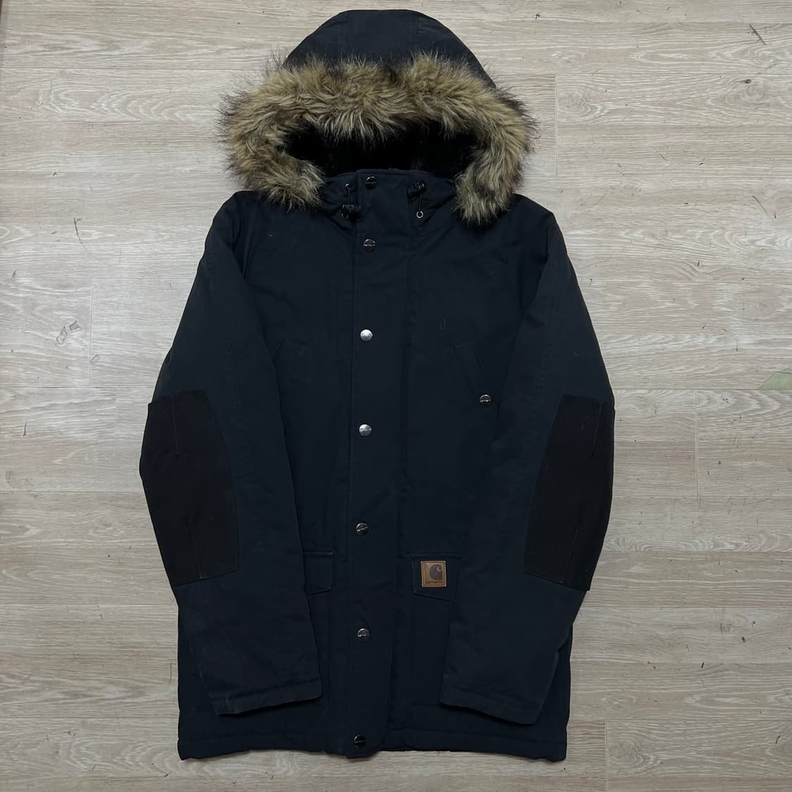 칼하트 트래퍼 와펜 퍼후드 야상 롱패딩 파카 [블랙] S/90 상품이미지1